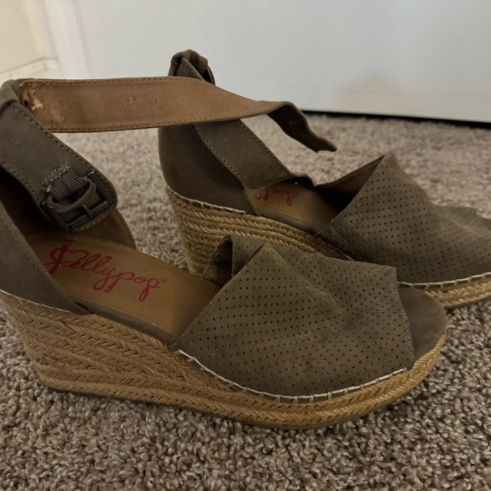 Jellypop Tan Espadrille Wedge Sandals